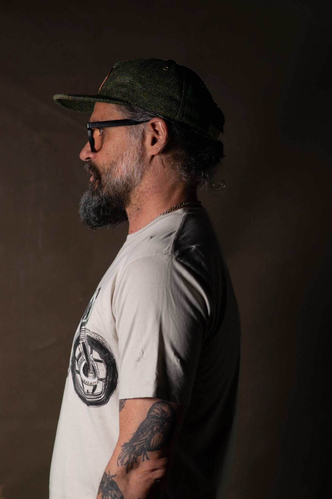 Gorra worker de paño verde - The Mountain Atelier