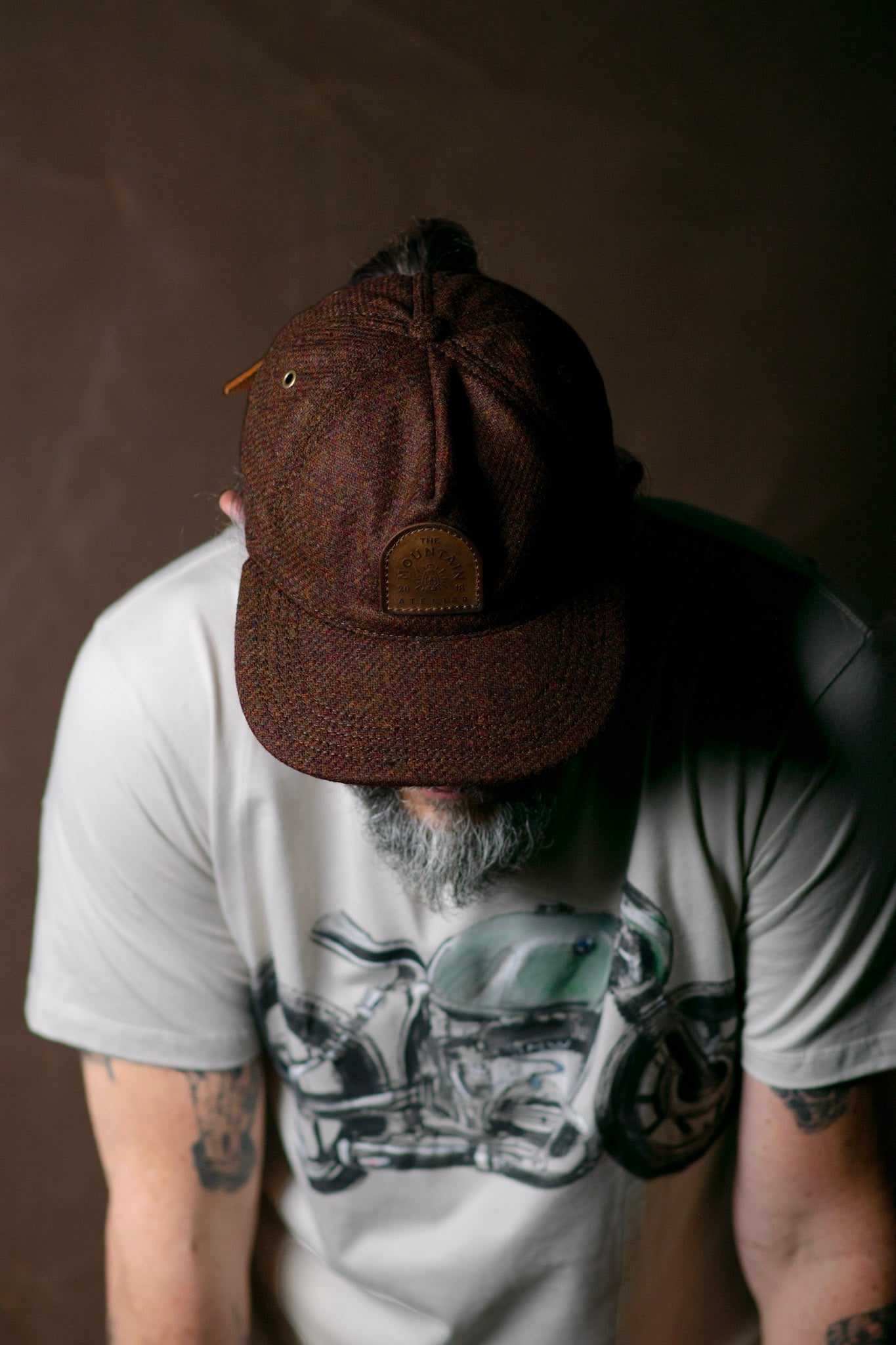 Gorra worker de paño café - The Mountain Atelier