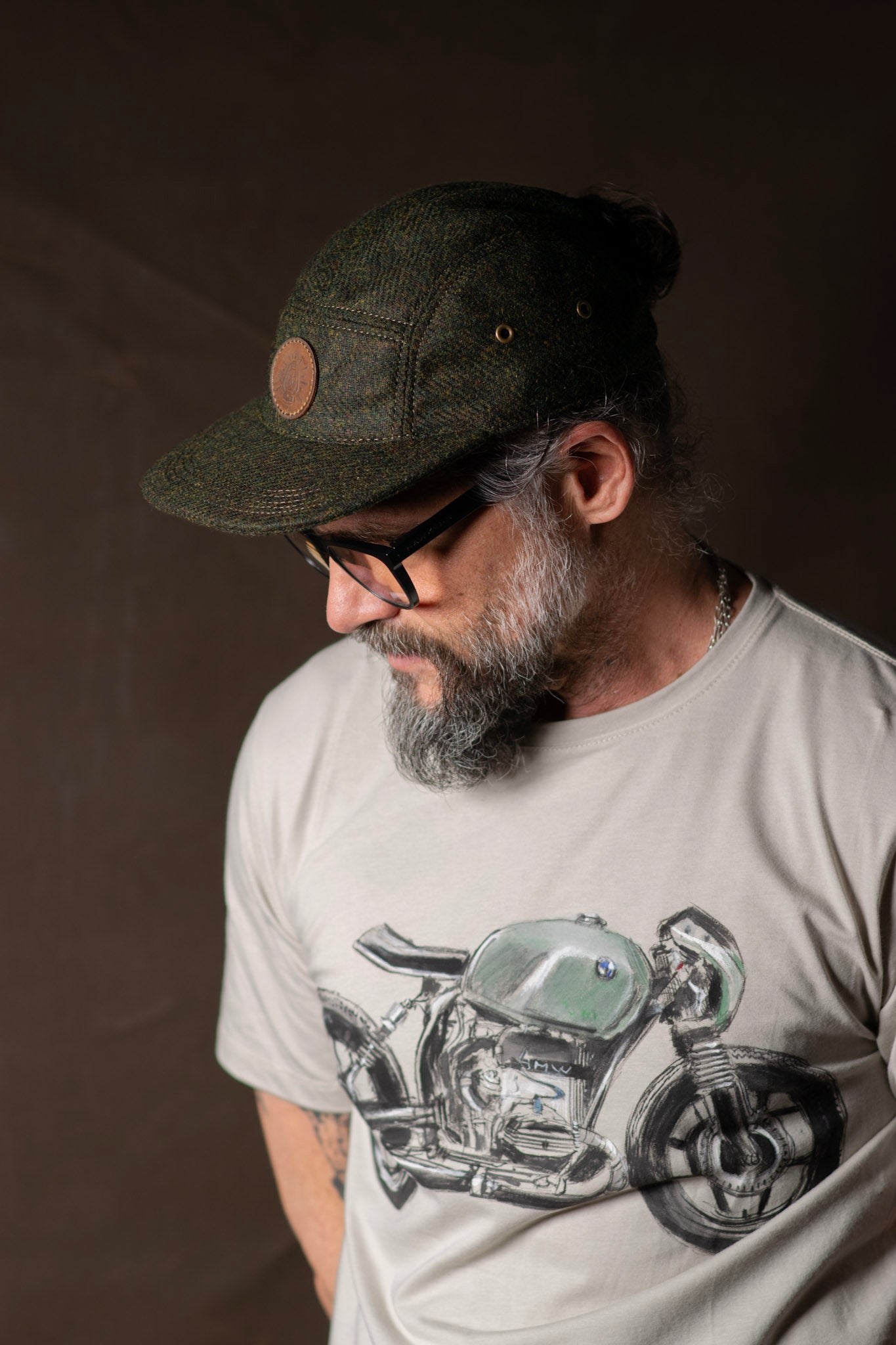 Gorra 5 paneles de paño verde - The Mountain Atelier