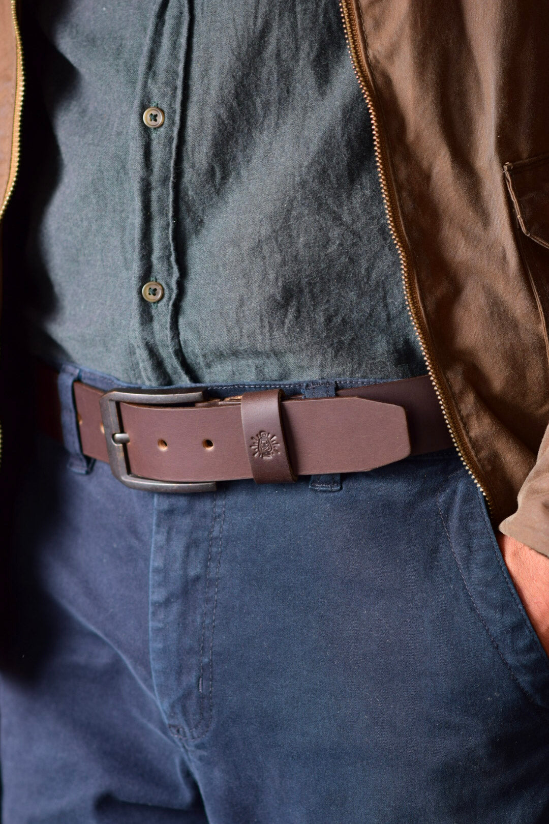 Cinturón hombre dark brown - The Mountain Atelier