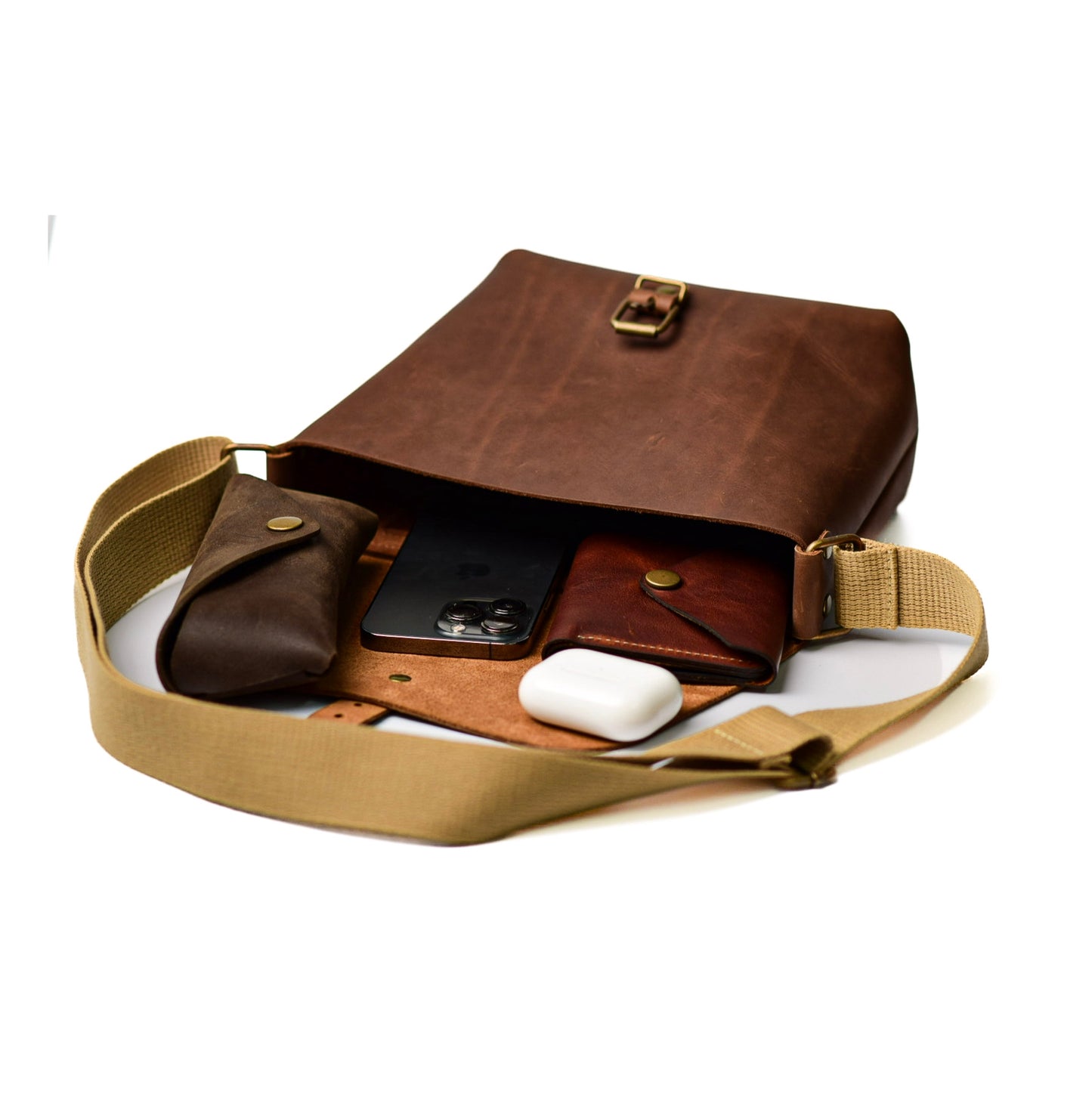 Messenger bag wax pardo - The Mountain Atelier