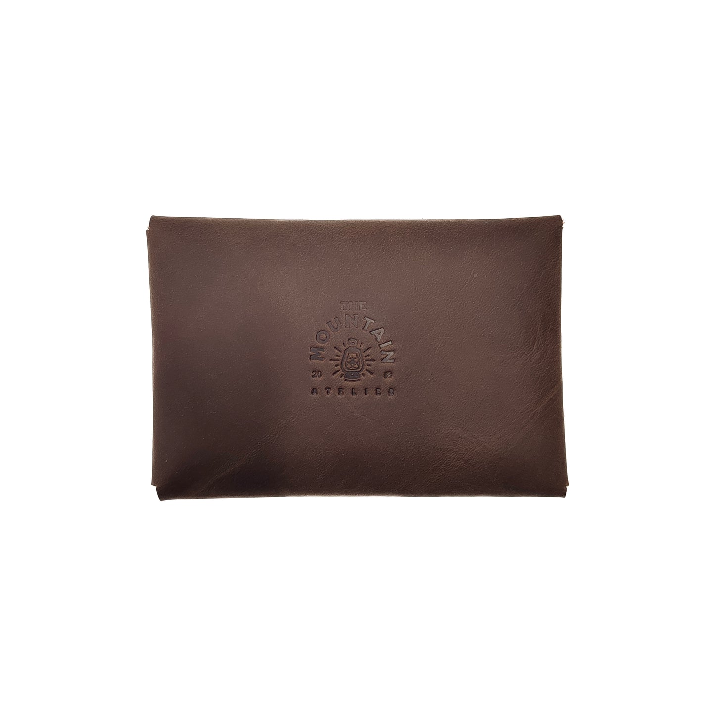 Monedero en cuero chocolate - The Mountain Atelier