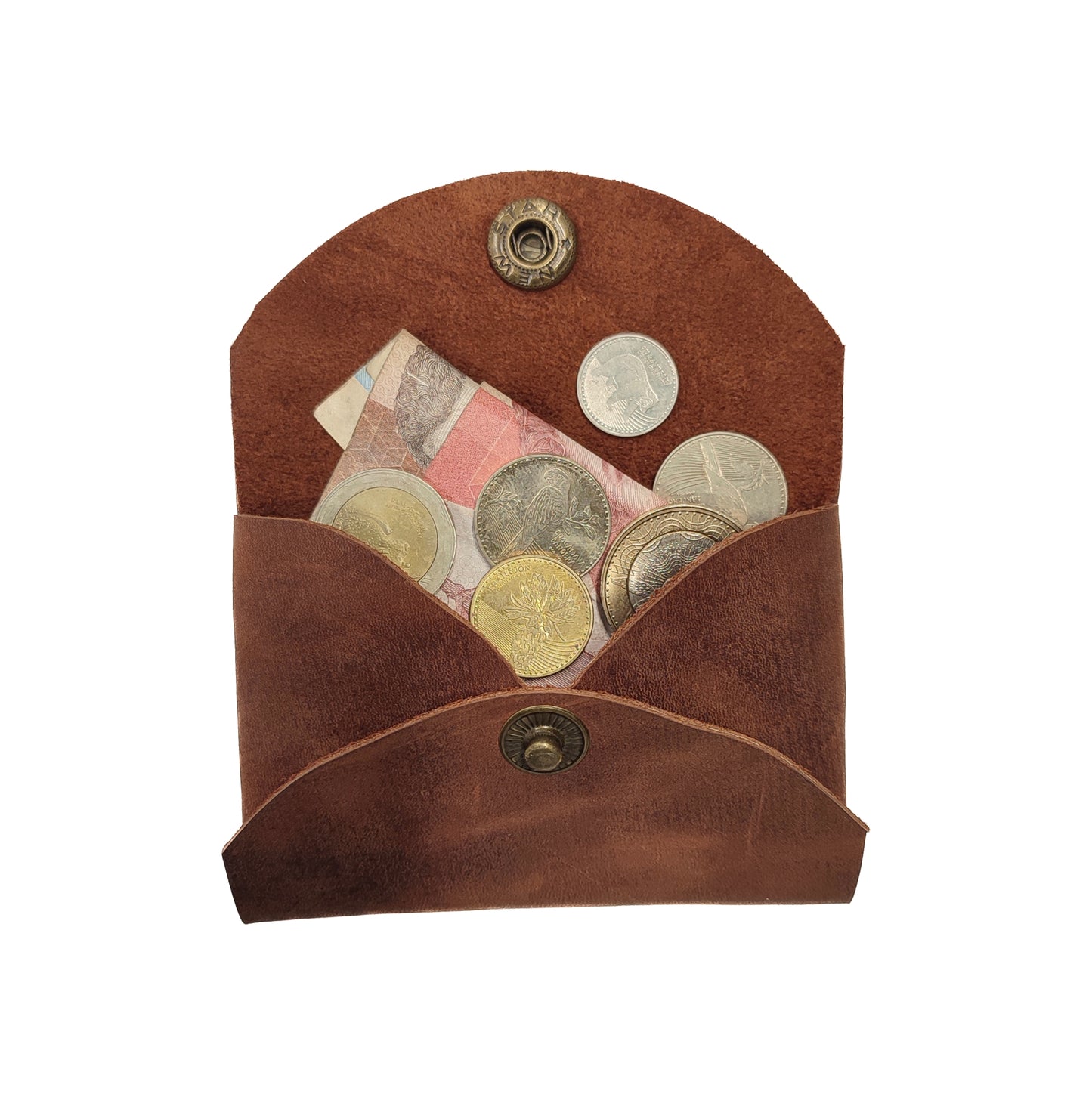 Monedero en cuero ambar - The Mountain Atelier