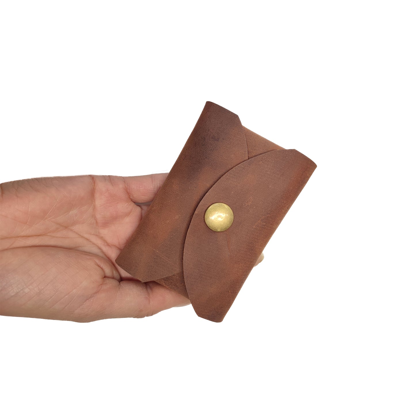 Monedero en cuero ambar - The Mountain Atelier