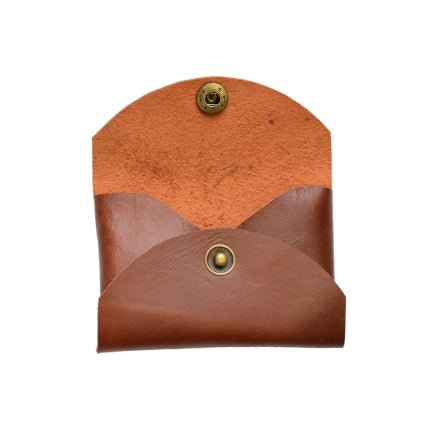 Monedero en cuero miel - The Mountain Atelier