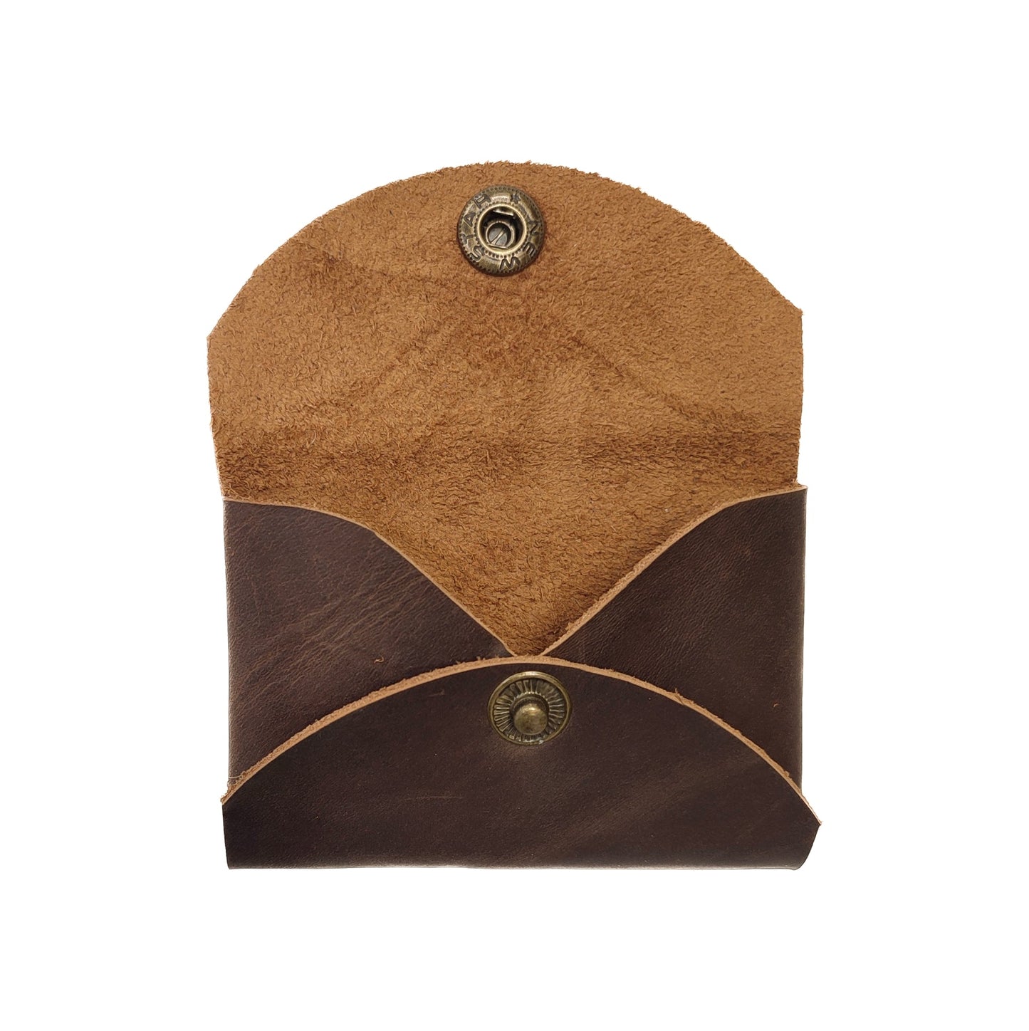 Monedero en cuero chocolate - The Mountain Atelier