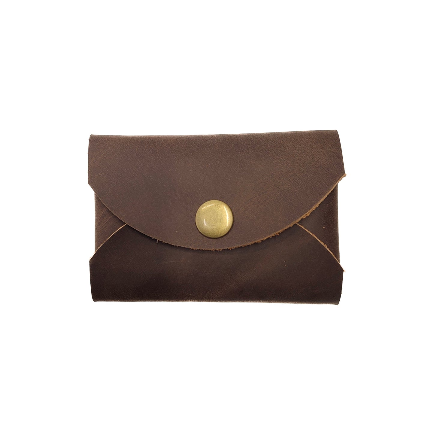 Monedero en cuero chocolate - The Mountain Atelier