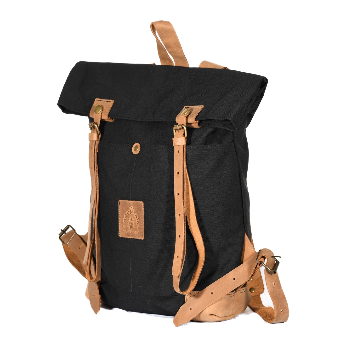 Morral Paper Negro Cuero Cognac - The Mountain Atelier