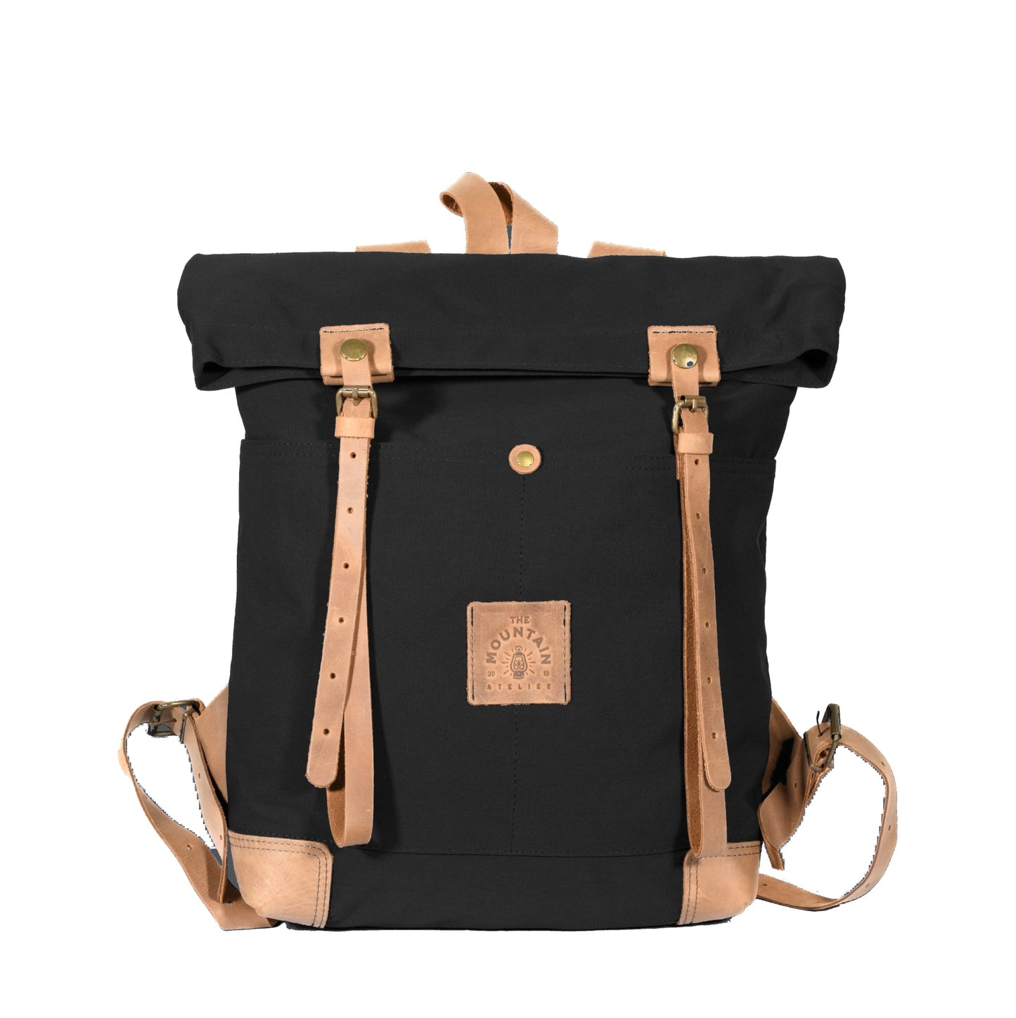 Morral Paper Negro Cuero Cognac - The Mountain Atelier
