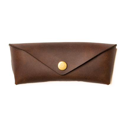 Estuche para gafas en cuero Chocolate - The Mountain Atelier