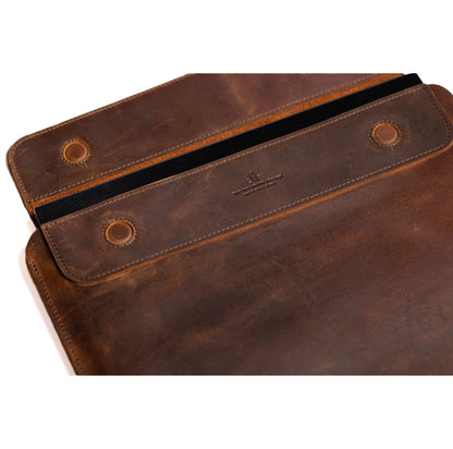 Funda para laptop en cuero 14" Avellana