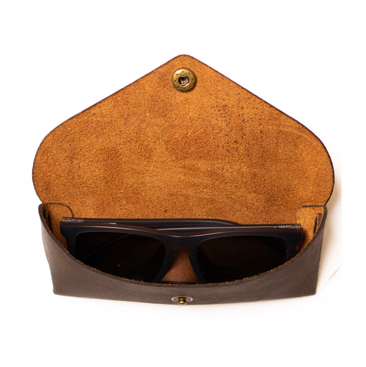 Estuche para gafas en cuero Avellana - The Mountain Atelier