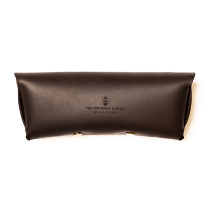 Estuche para gafas en cuero Chocolate - The Mountain Atelier