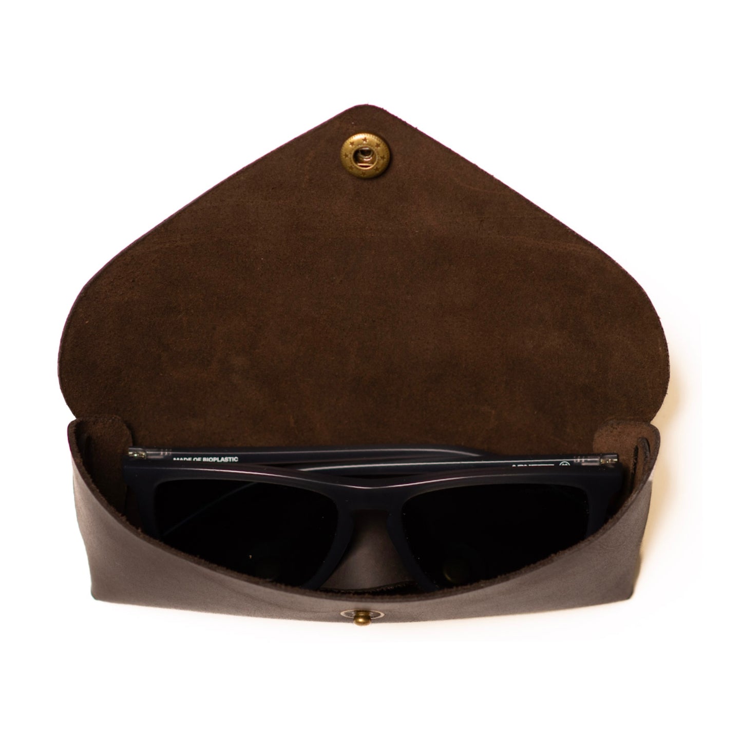 Estuche para gafas en cuero Chocolate - The Mountain Atelier