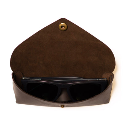 Estuche para gafas en cuero Chocolate - The Mountain Atelier
