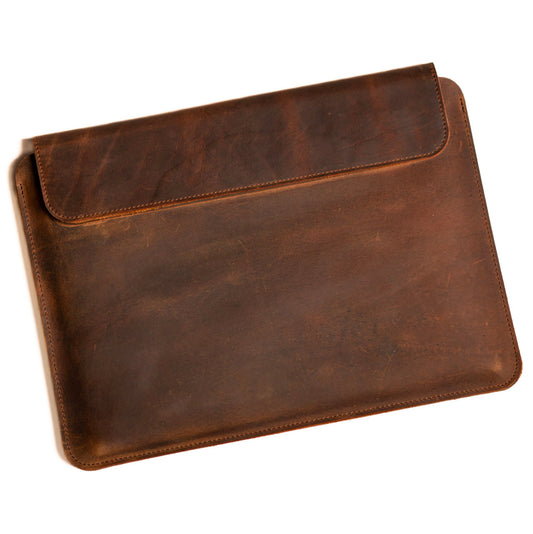 Funda para laptop en cuero 14" Avellana