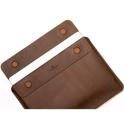 Funda para laptop en cuero 14" Avellana