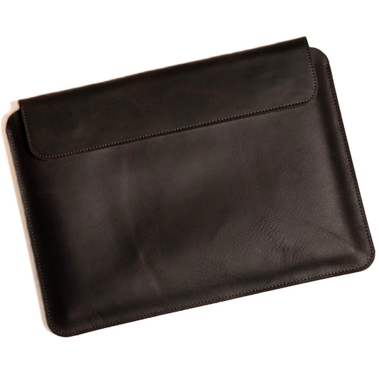 Funda para laptop en cuero 14" Chocolate