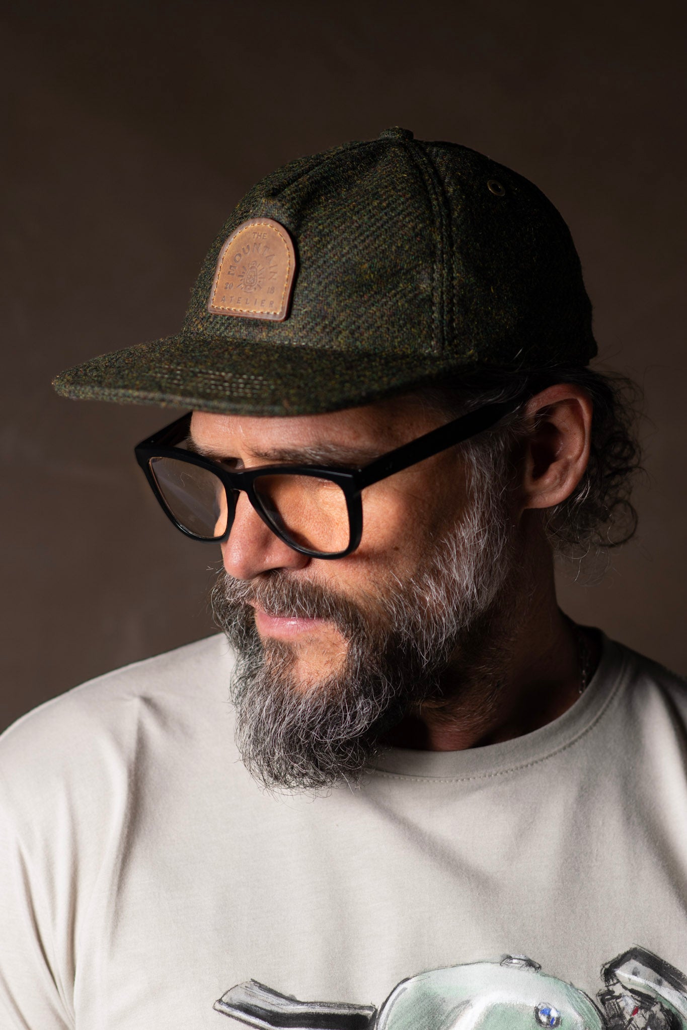 Gorra worker de paño verde - The Mountain Atelier