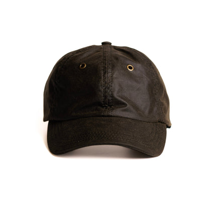 Gorra beisbolera en lona encerada verde