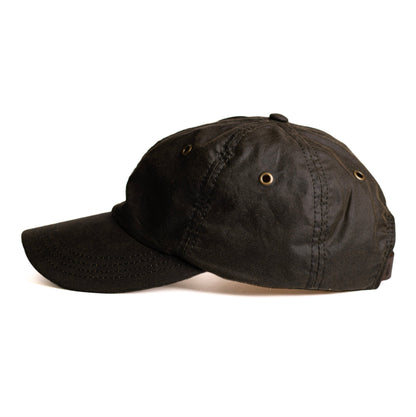 Gorra beisbolera en lona encerada verde
