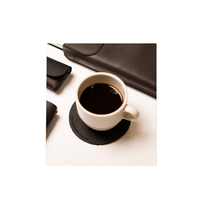 Posa vasos en cuero Chocolate - The Mountain Atelier