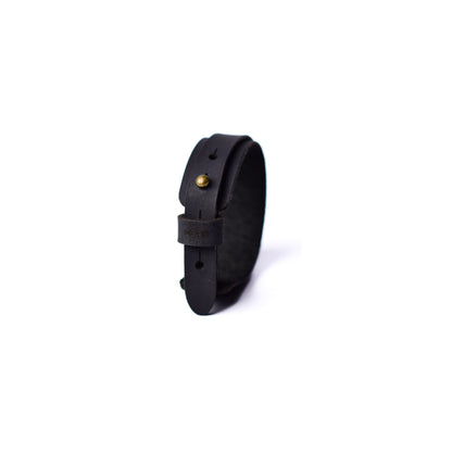Pulsera en cuero negro