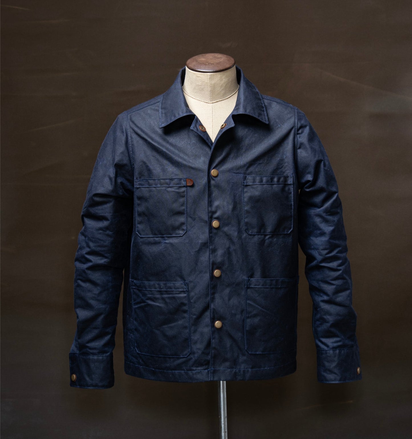 Chaqueta obrera en lona encerada Azul - The Mountain Atelier