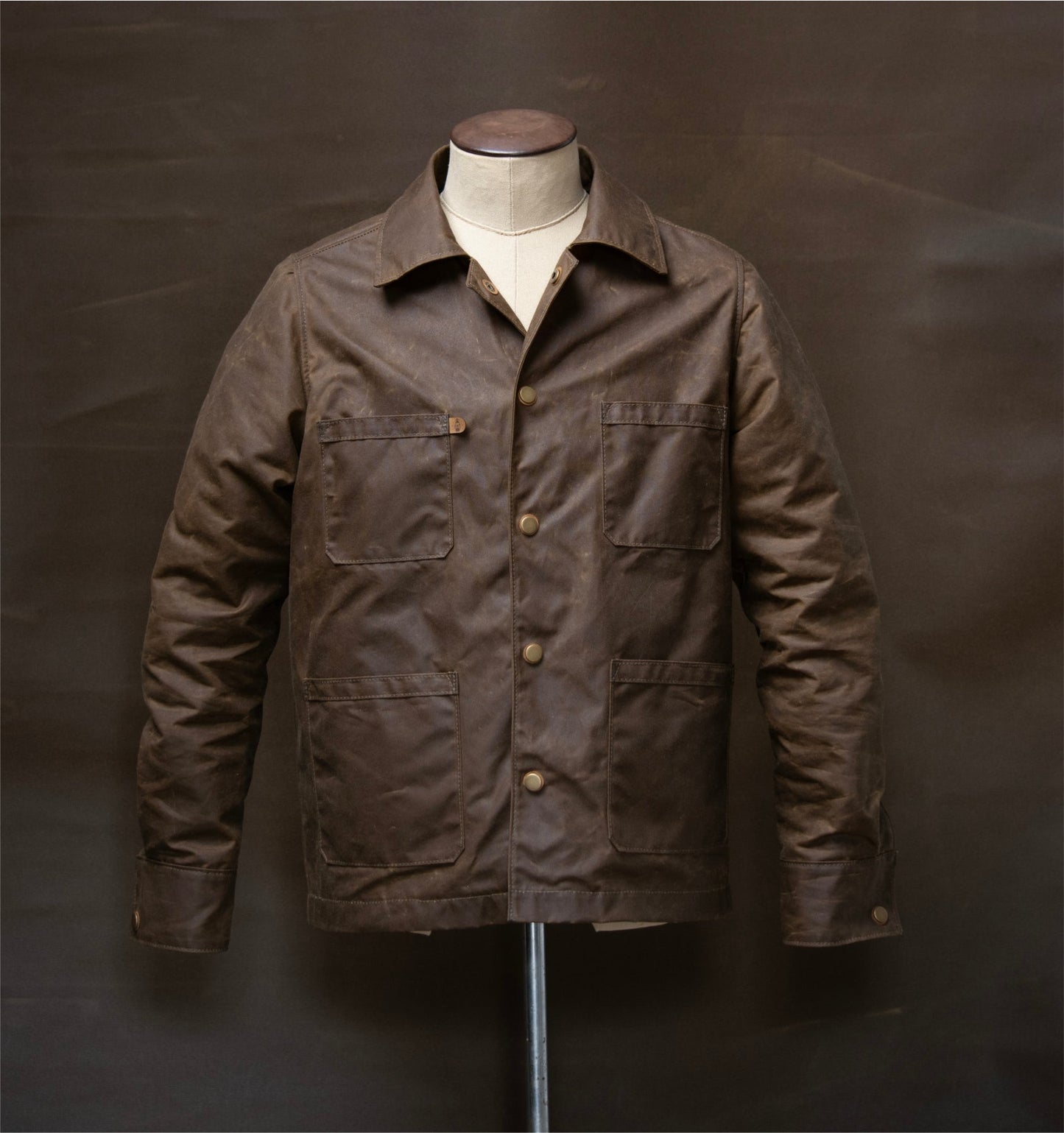 Chaqueta obrera en lona encerada Tabaco - The Mountain Atelier