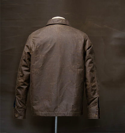 Chaqueta obrera en lona encerada Tabaco - The Mountain Atelier