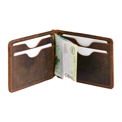 Clip wallet cognac - The Mountain Atelier