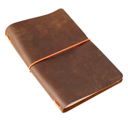 Bitacora A5 en cuero Avellana
