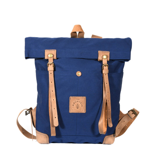 Morral Paper Azul Zafiro Cuero Caramel - The Mountain Atelier